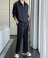 Zipper Sleeve Relaxed Set